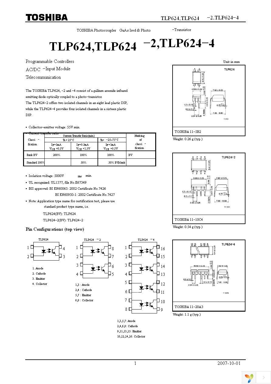 TLP624-4(F) Page 1