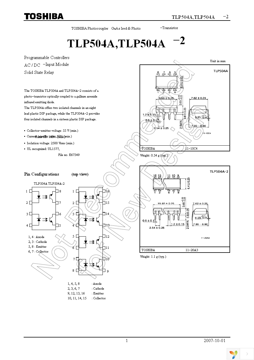 TLP504A(GB,F) Page 1