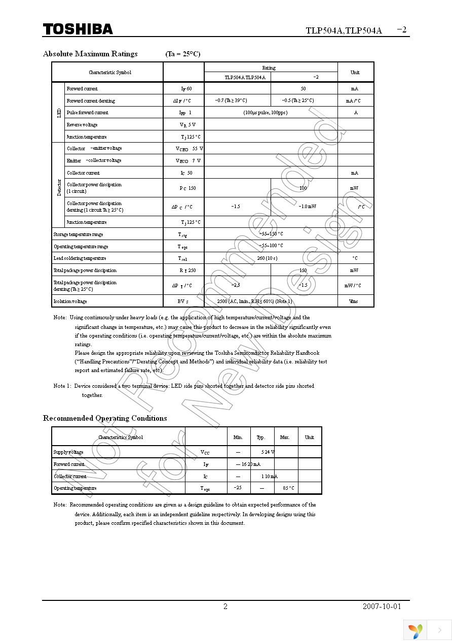 TLP504A(GB,F) Page 2