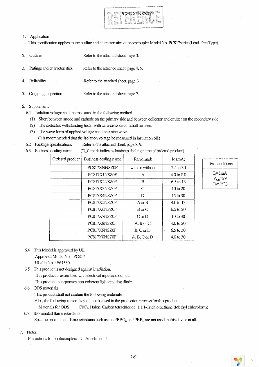 PC817XNNSZ0F Page 4