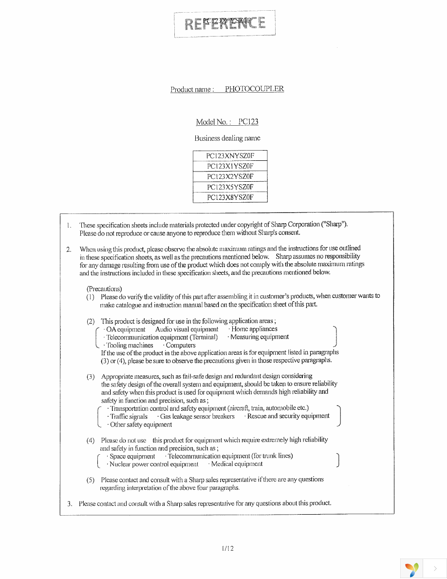 PC123XNYSZ0F Page 3