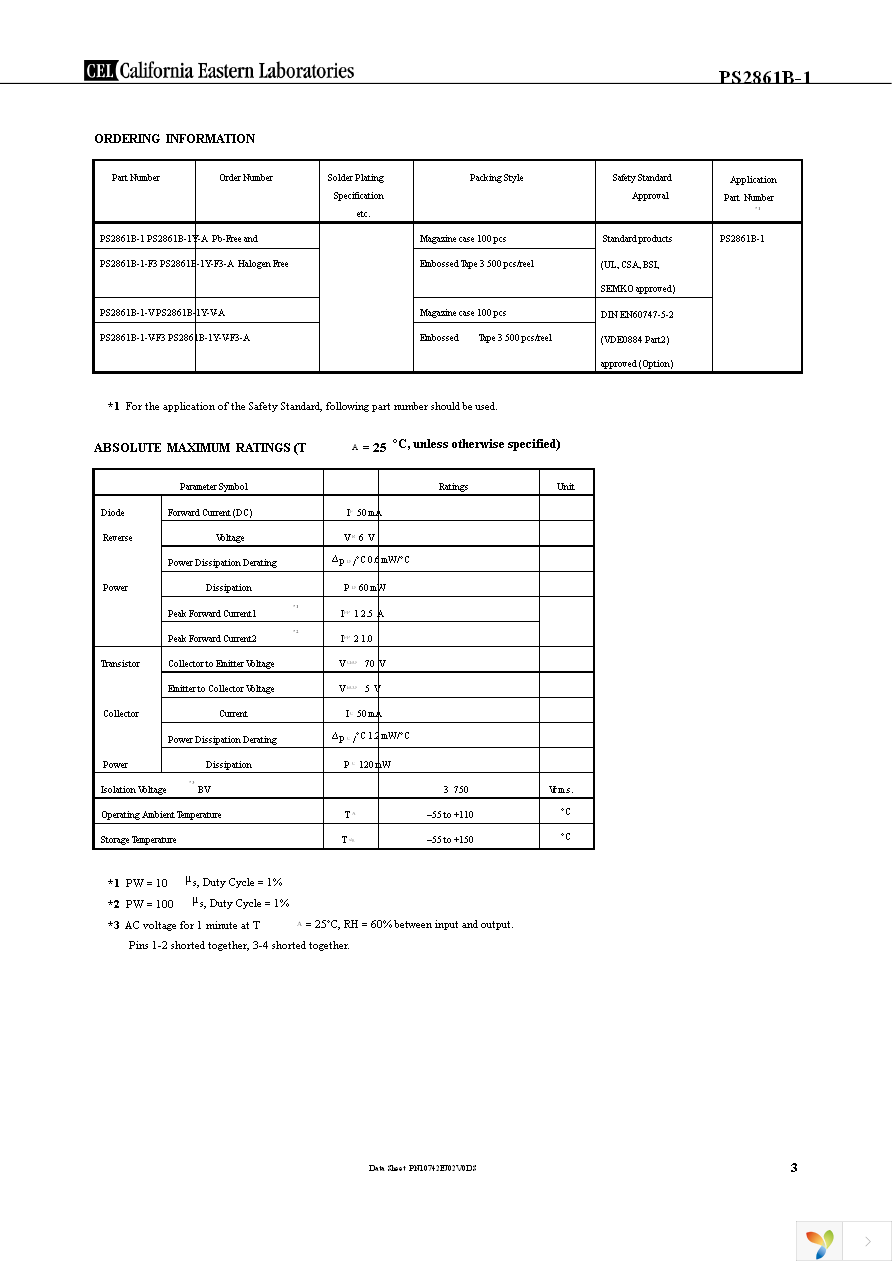 PS2861B-1Y-A Page 3