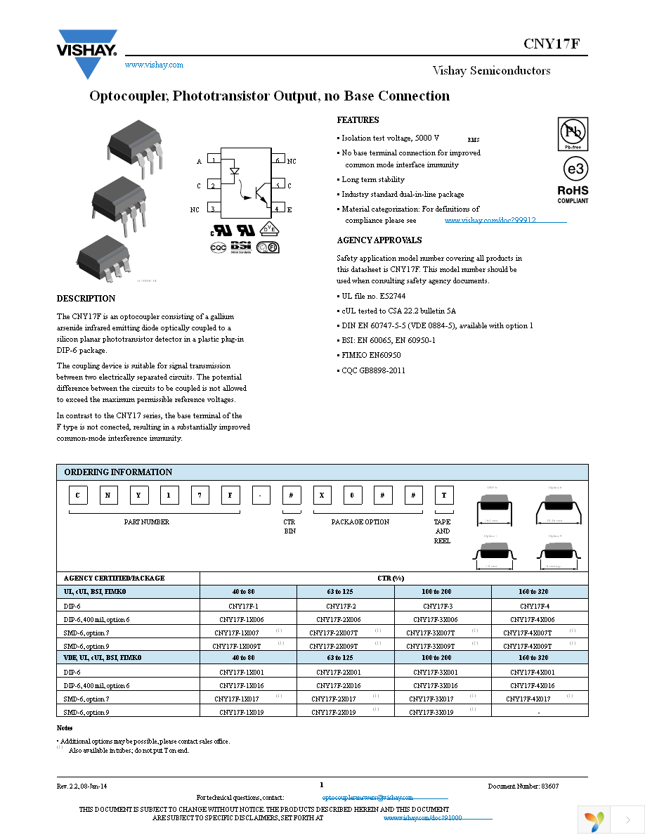 CNY17F-2X007T Page 1