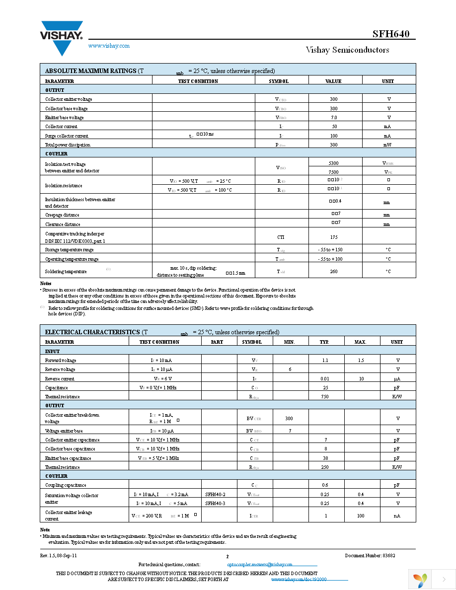 SFH640-3 Page 2