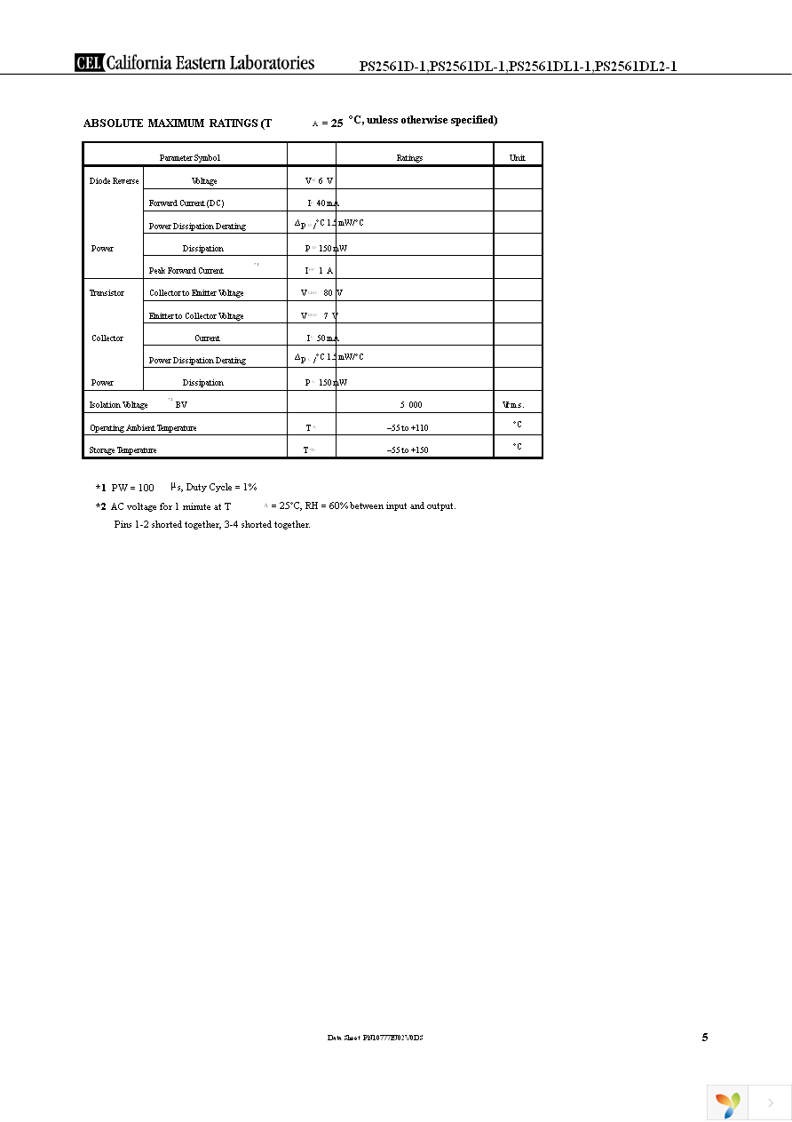 PS2561DL2-1Y-E3-L-A Page 5