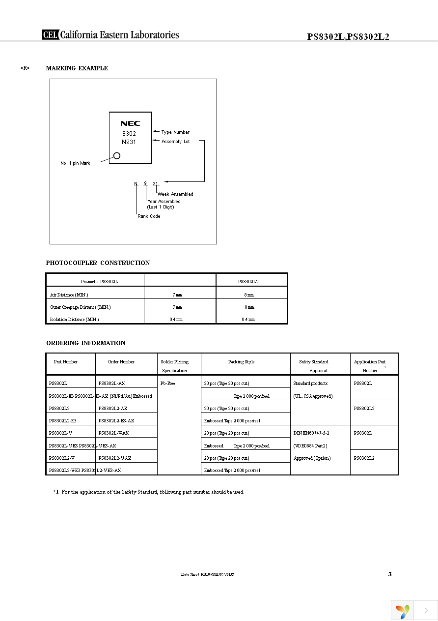 PS8302L2-E3-AX Page 3