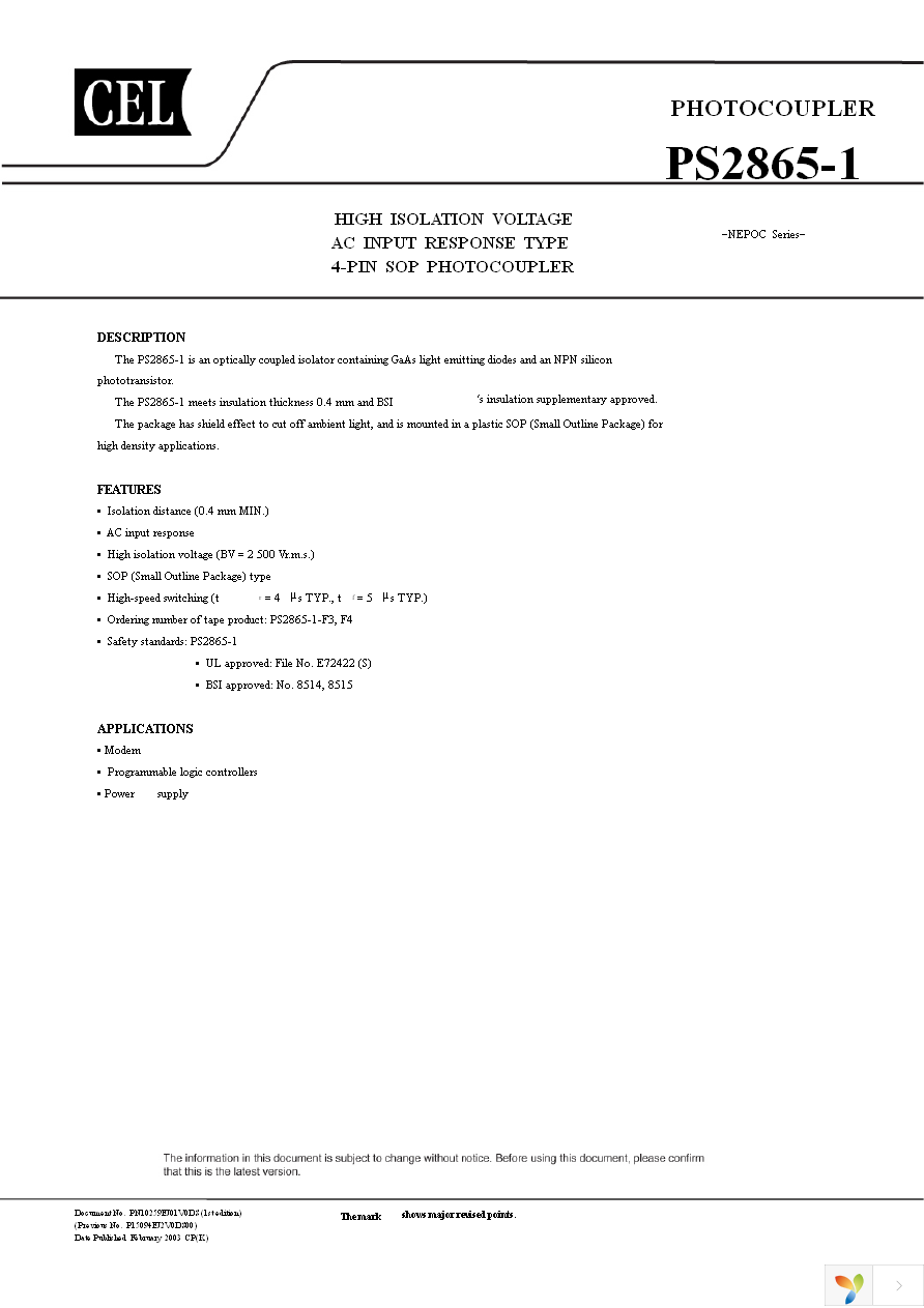 PS2865-1-F3 Page 1