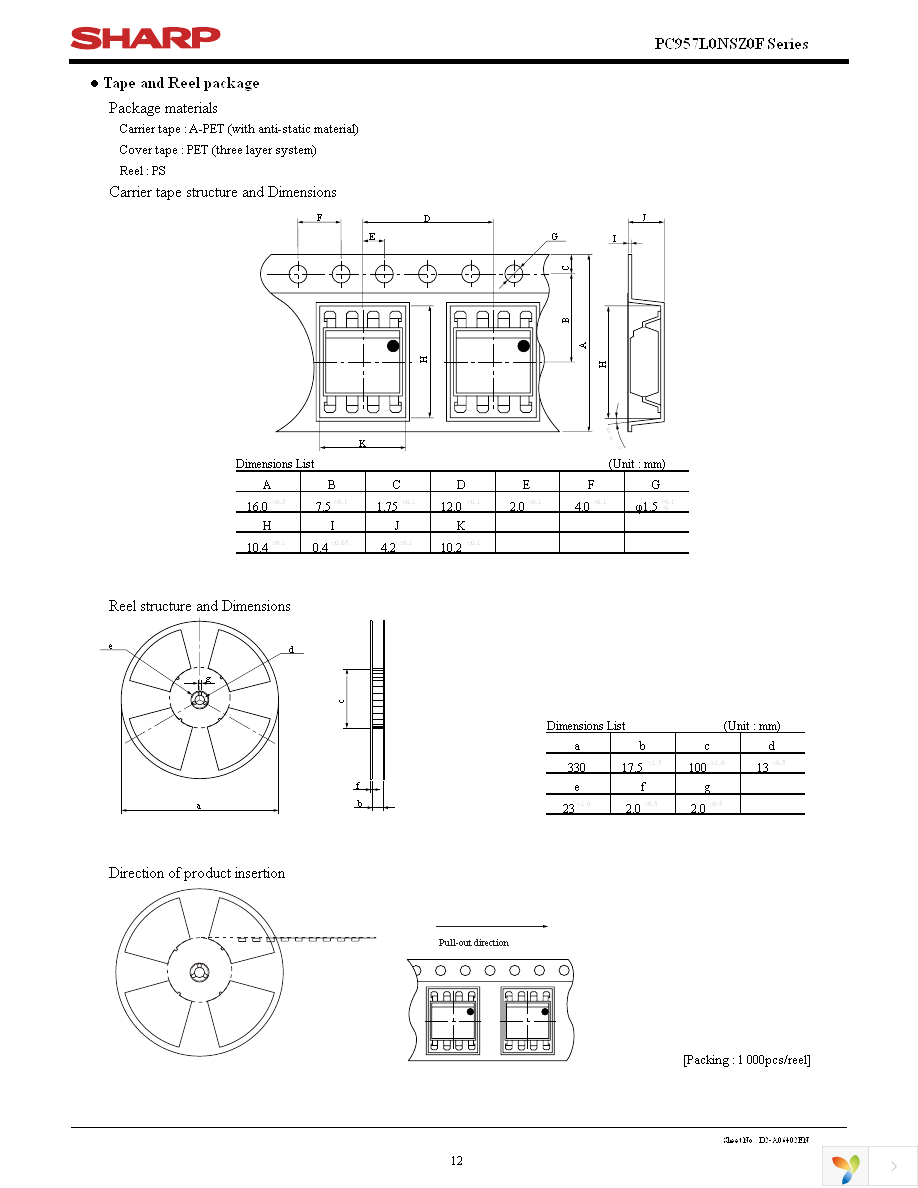 PC957L0NSZ0F Page 12