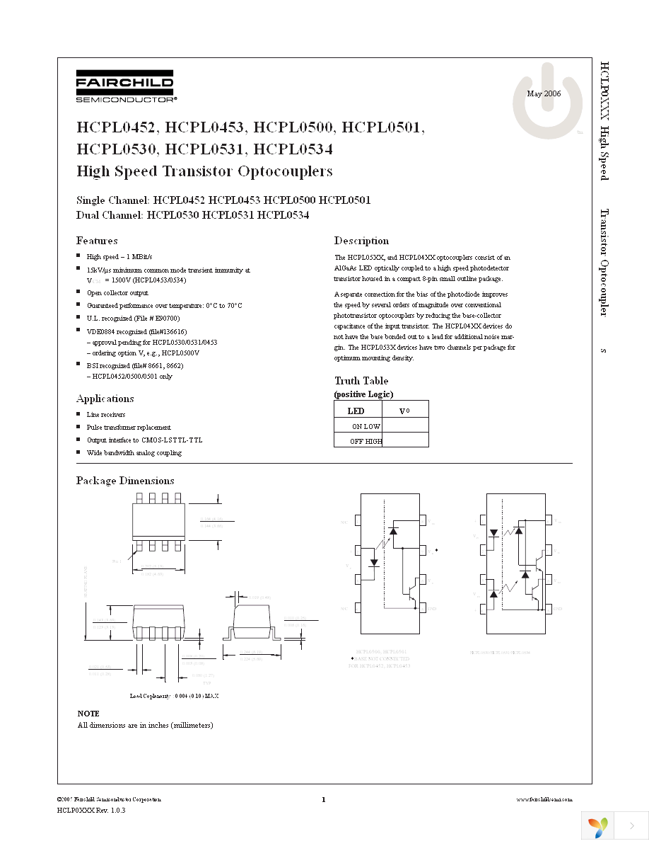 HCPL0500R1 Page 1