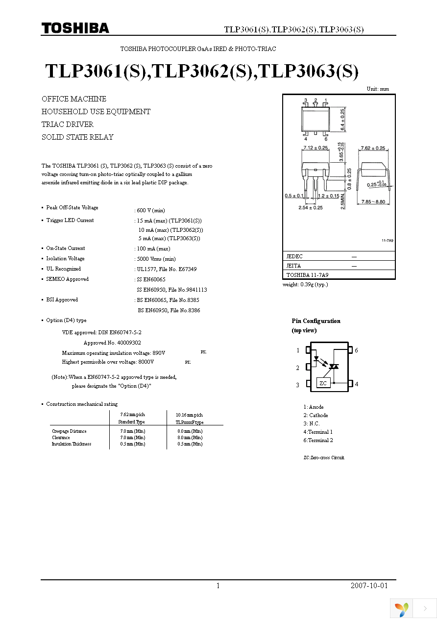 TLP3063(S,C,F) Page 1