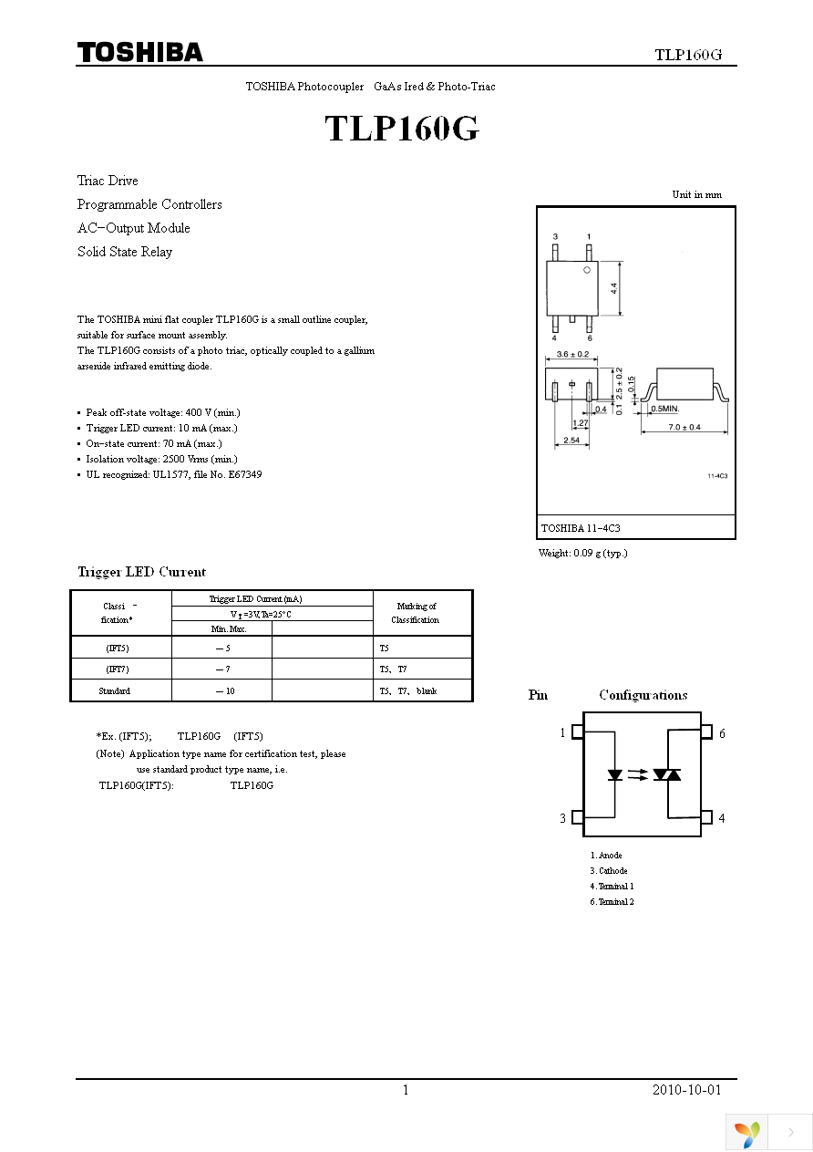 TLP160G(TPR,U,F) Page 1