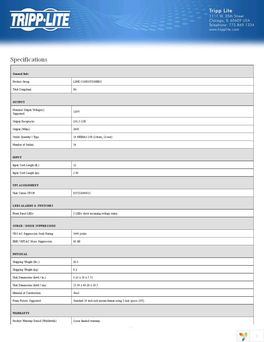 LCR2400 Page 2