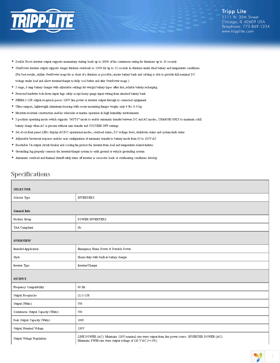 APS700HF Page 2