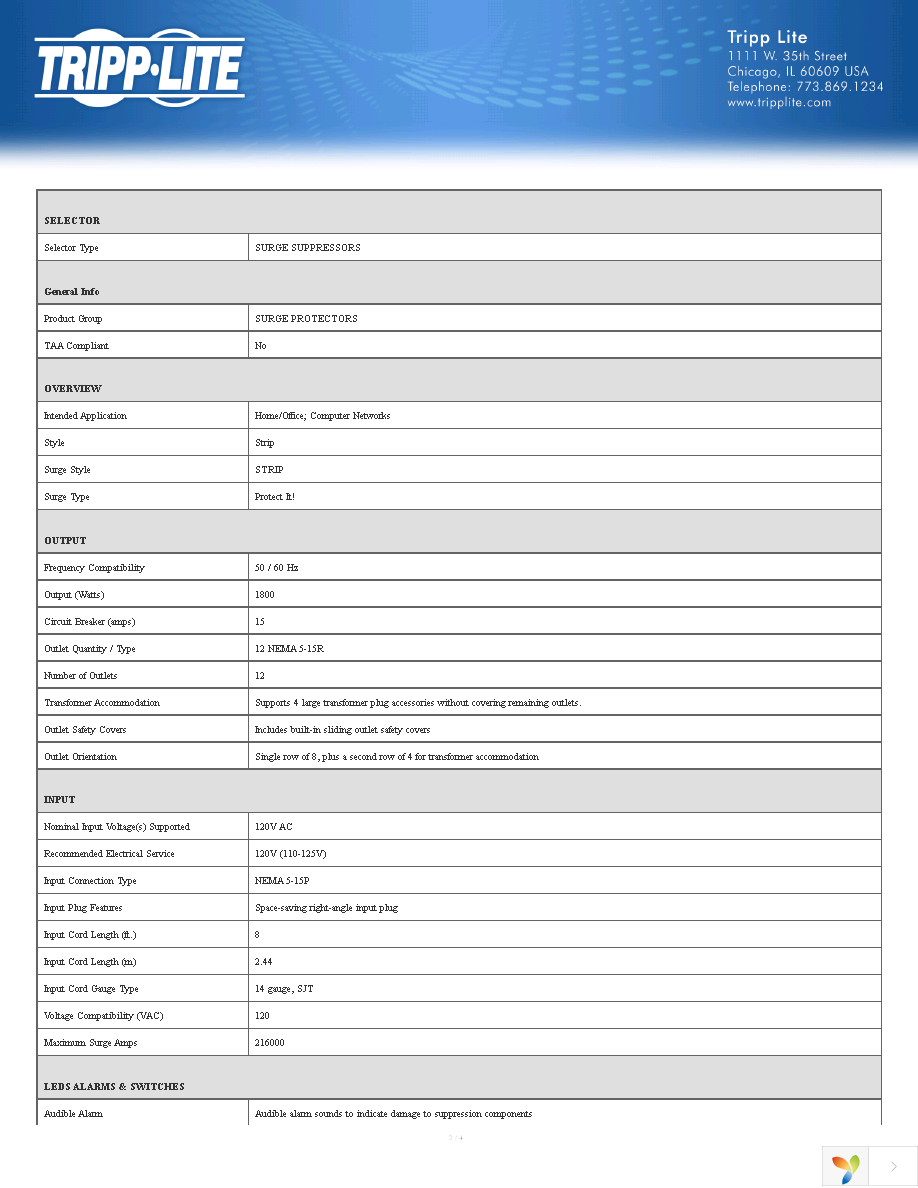 TLP1208SAT Page 2