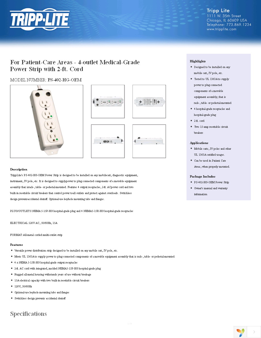 PS-402-HG-OEM Page 1