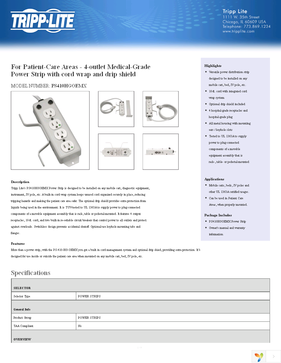 PS410HGOEMX Page 1