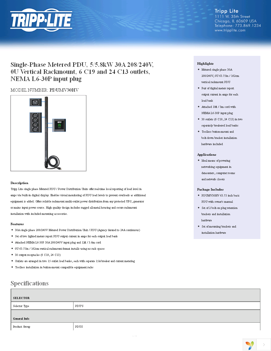 PDUMV30HV Page 1