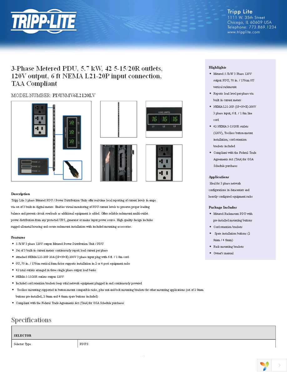 PDU3MV6L2120LV Page 1