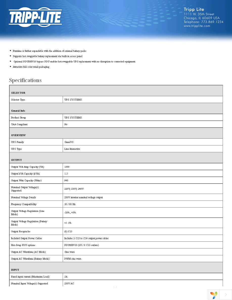 OMNIVSINT1500XL Page 2