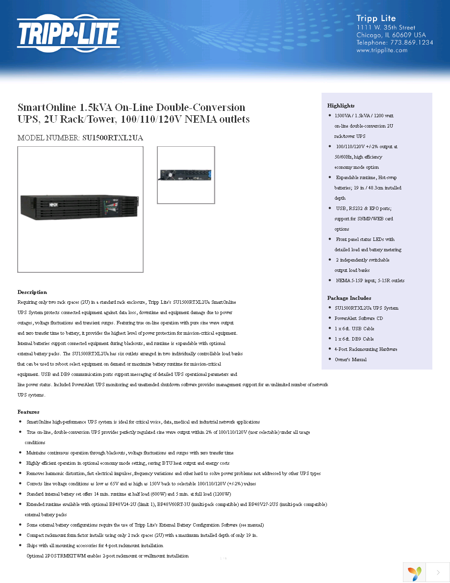 SU1500RTXL2UA Page 1