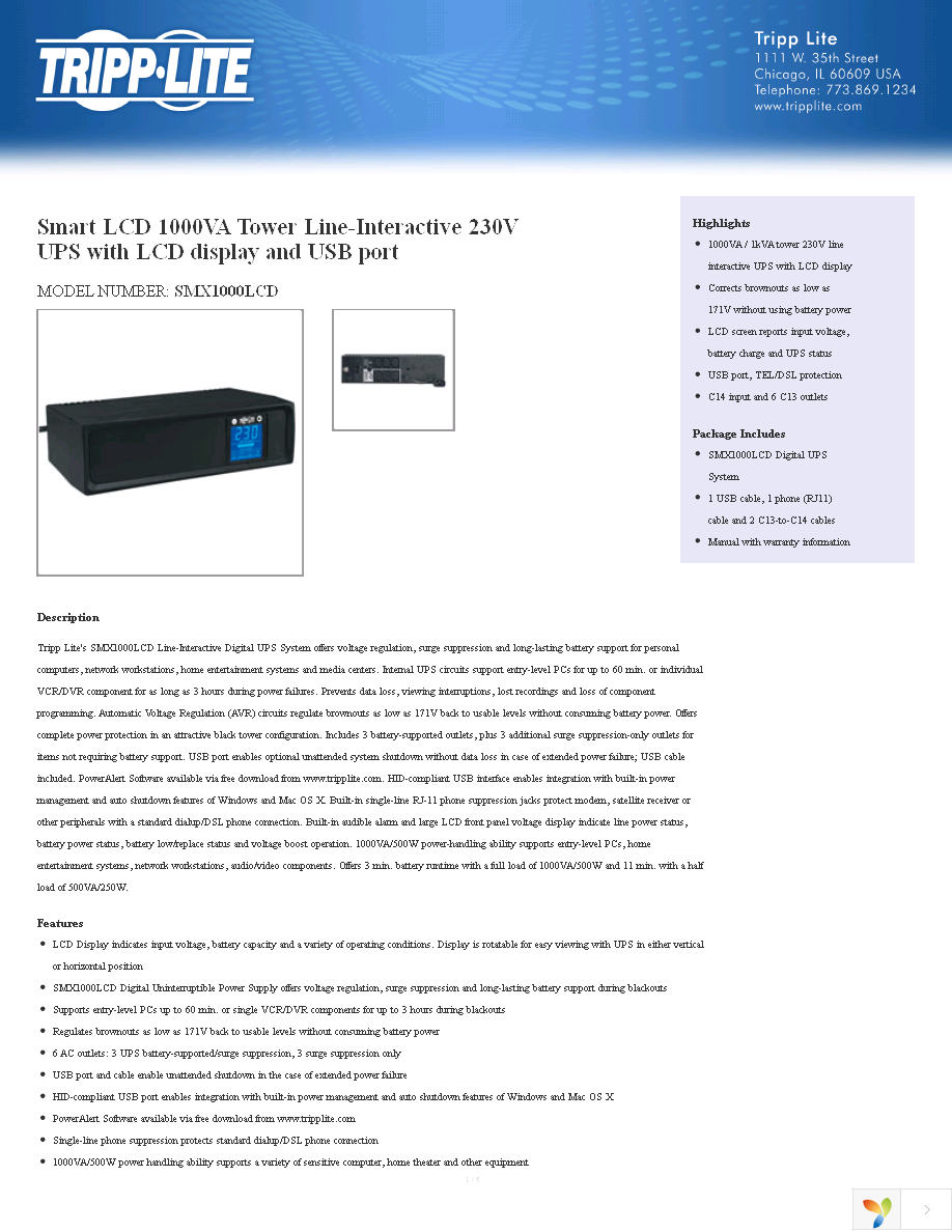 SMX1000LCD Page 1