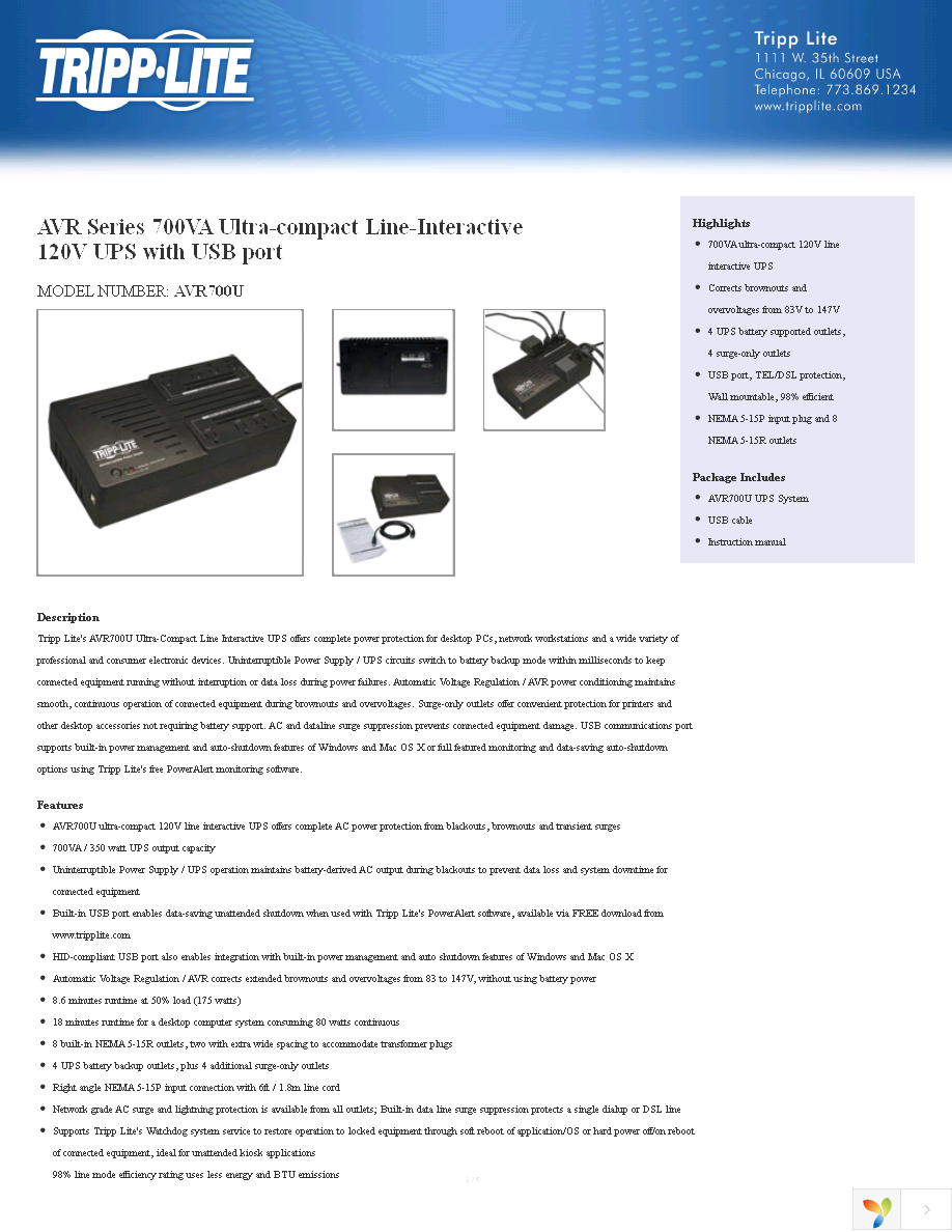 AVR700U Page 1