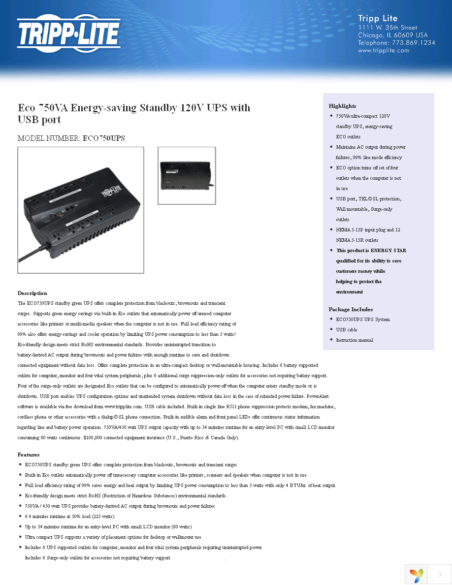 ECO750UPS Page 1