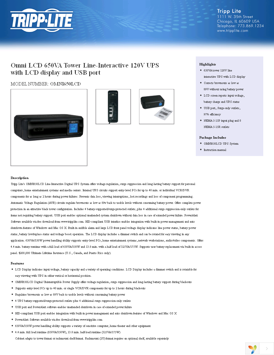 OMNI650LCD Page 1