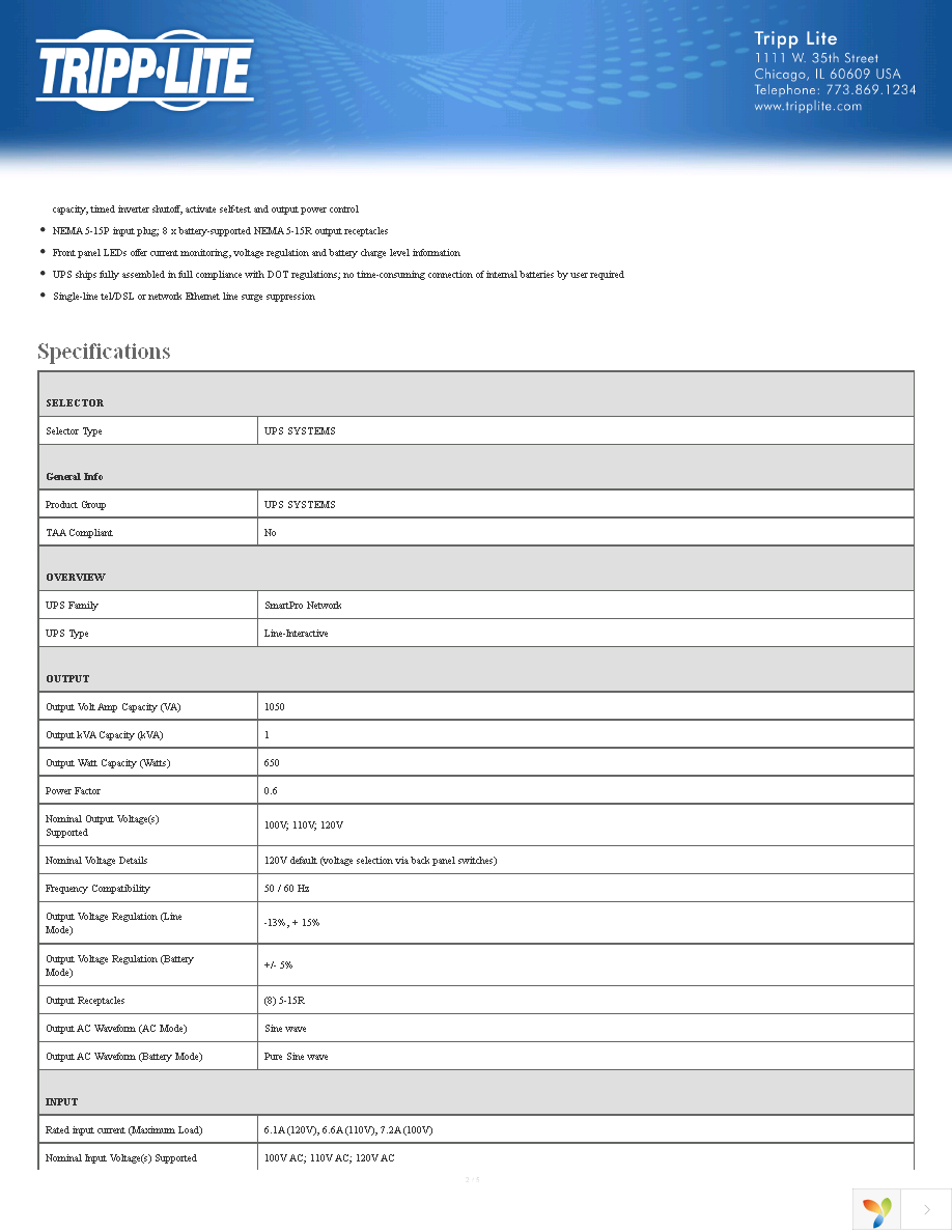 SMART1050SLT Page 2