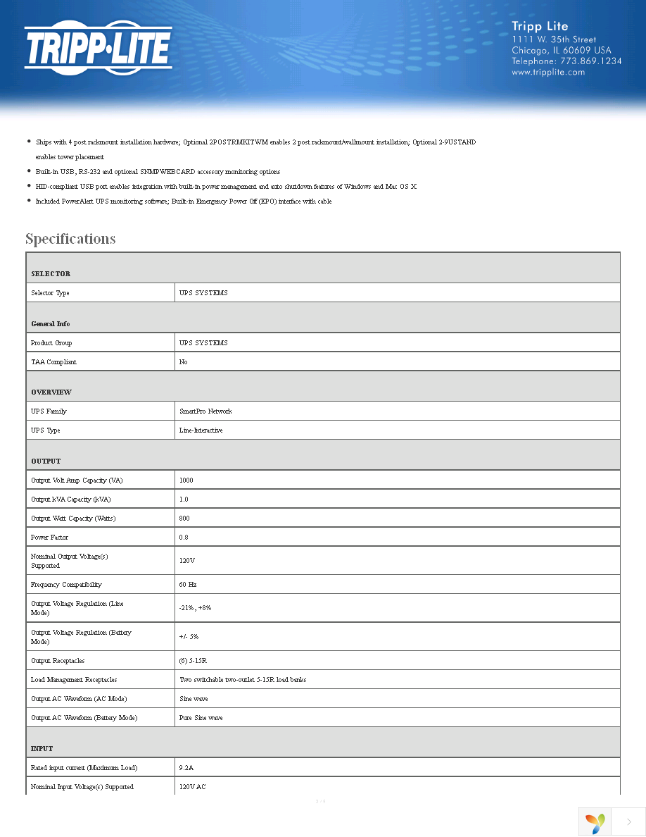 SMART1000RM2U Page 2