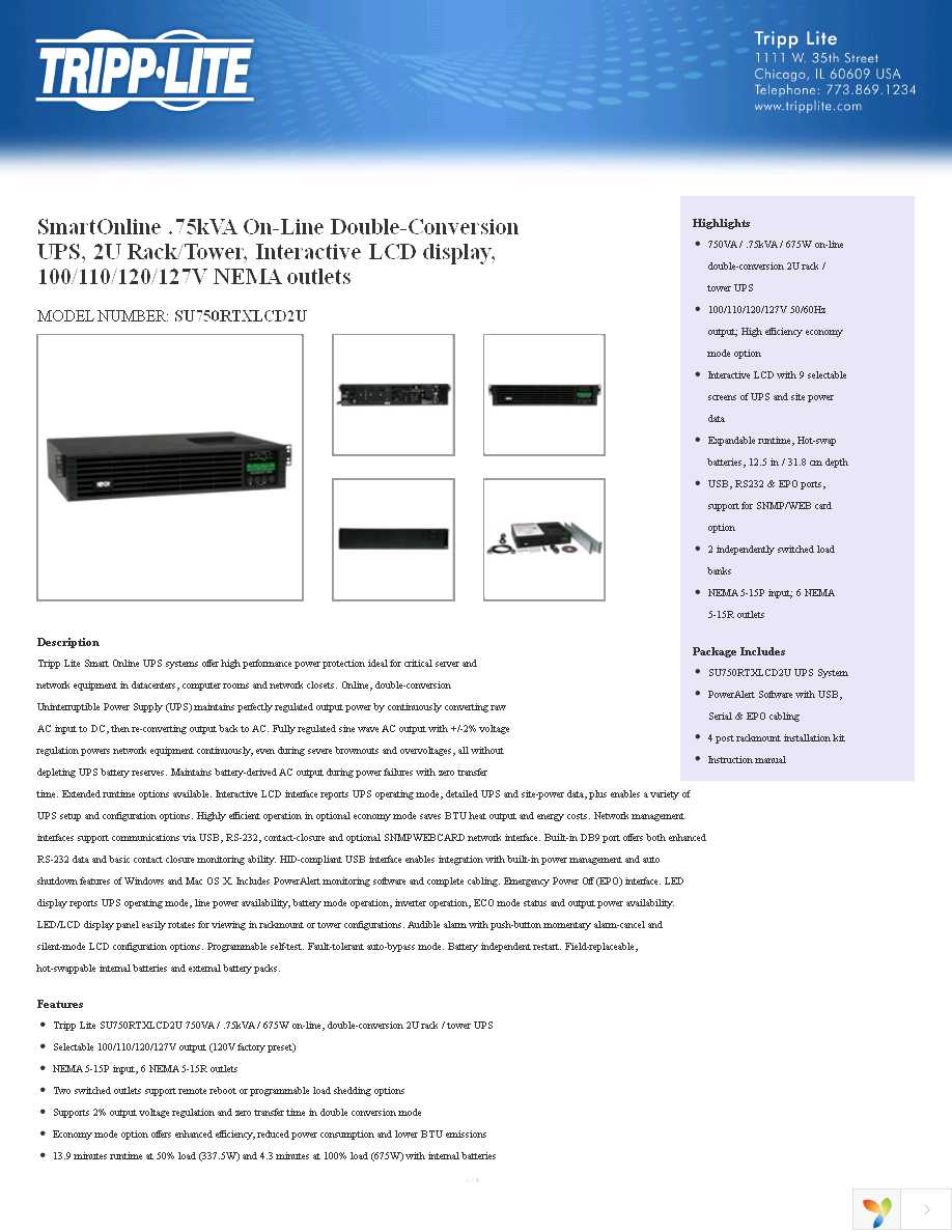 SU750RTXLCD2U Page 1