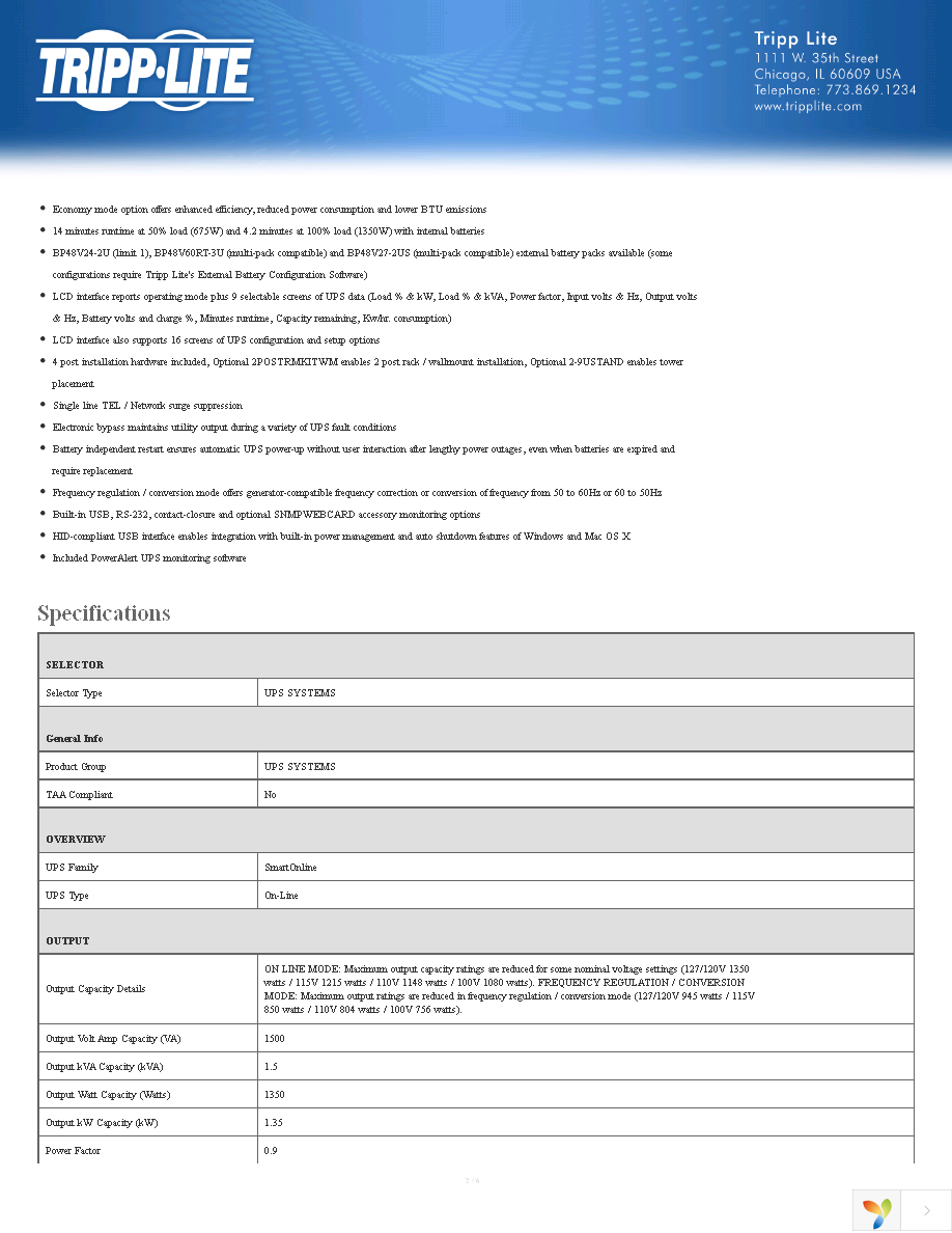 SU1500RTXLCD2U Page 2