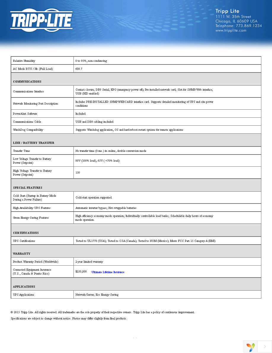 SU1500RTXL2UN Page 5