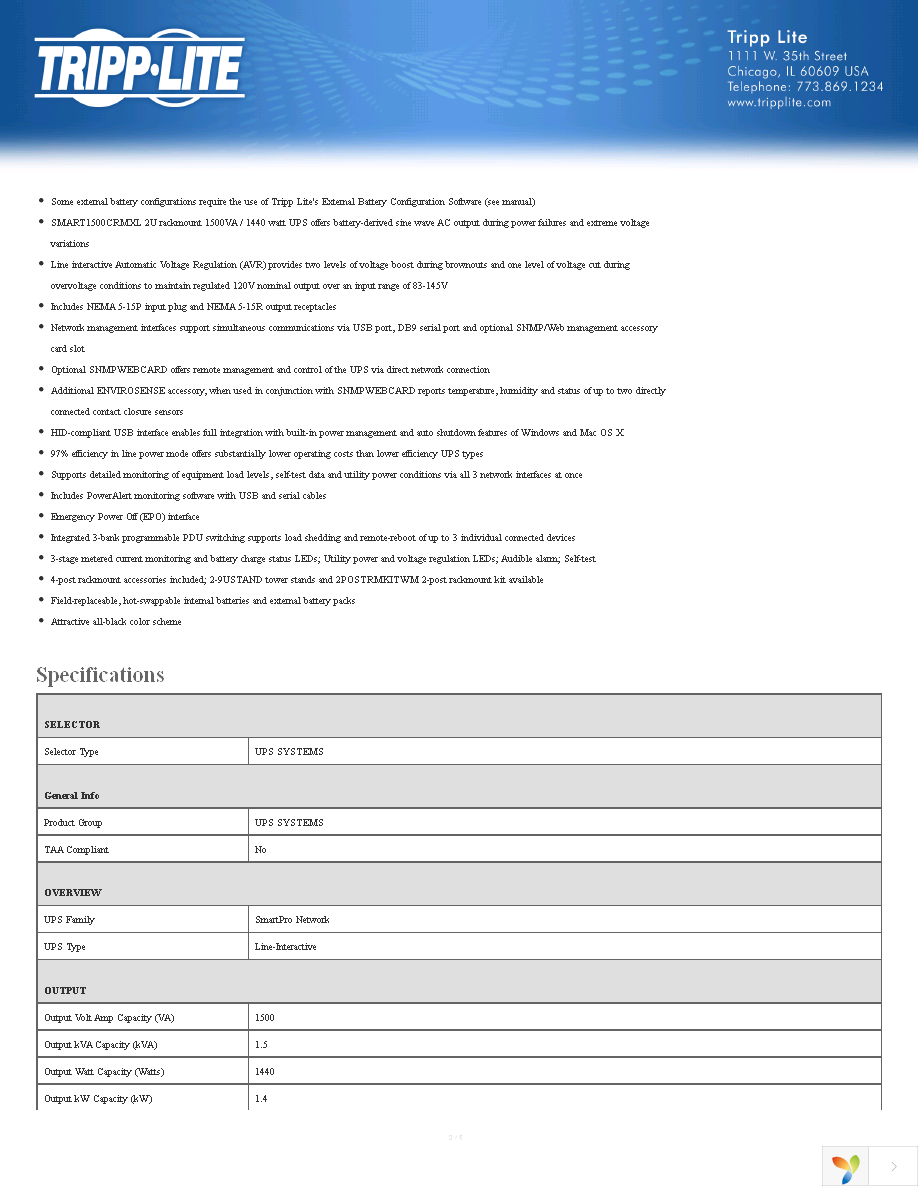 SMART1500CRMXL Page 2