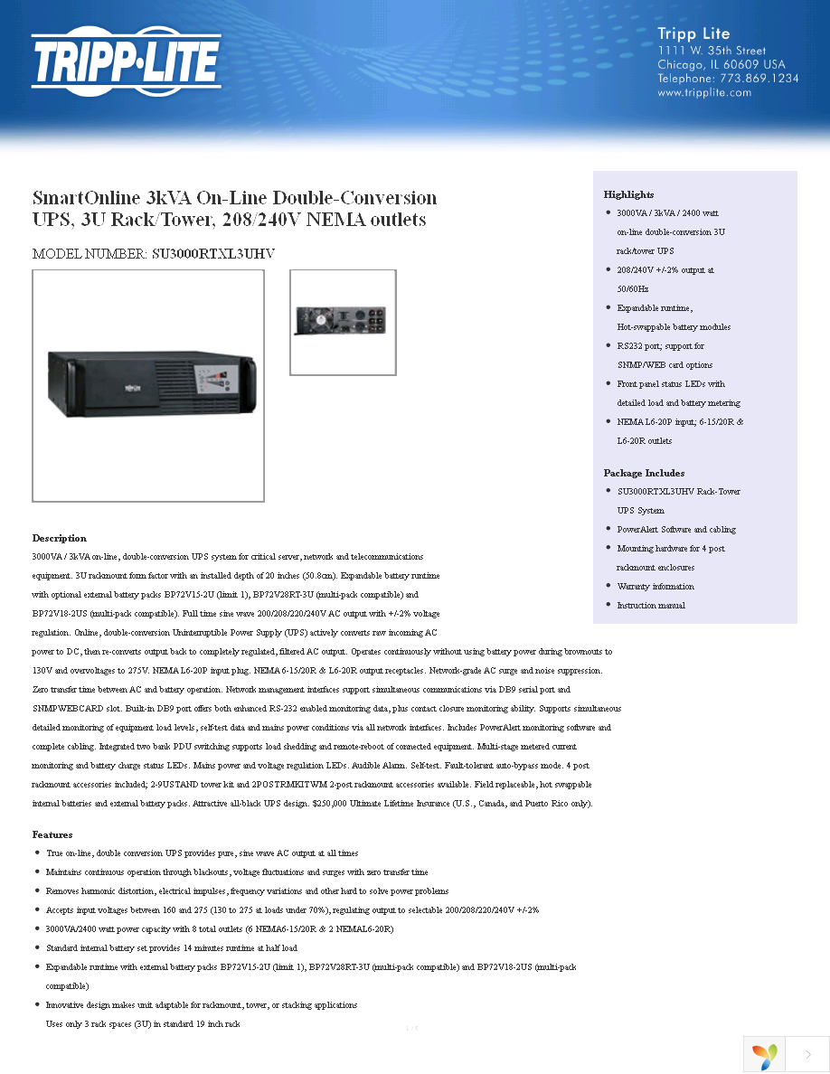 SU3000RTXL3UHV Page 1