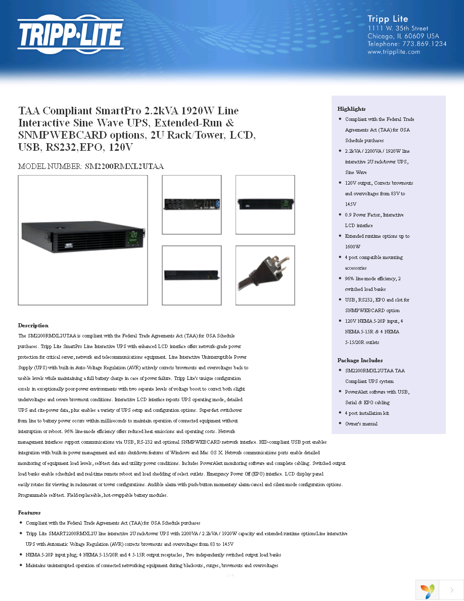 SM2200RMXL2UTAA Page 1