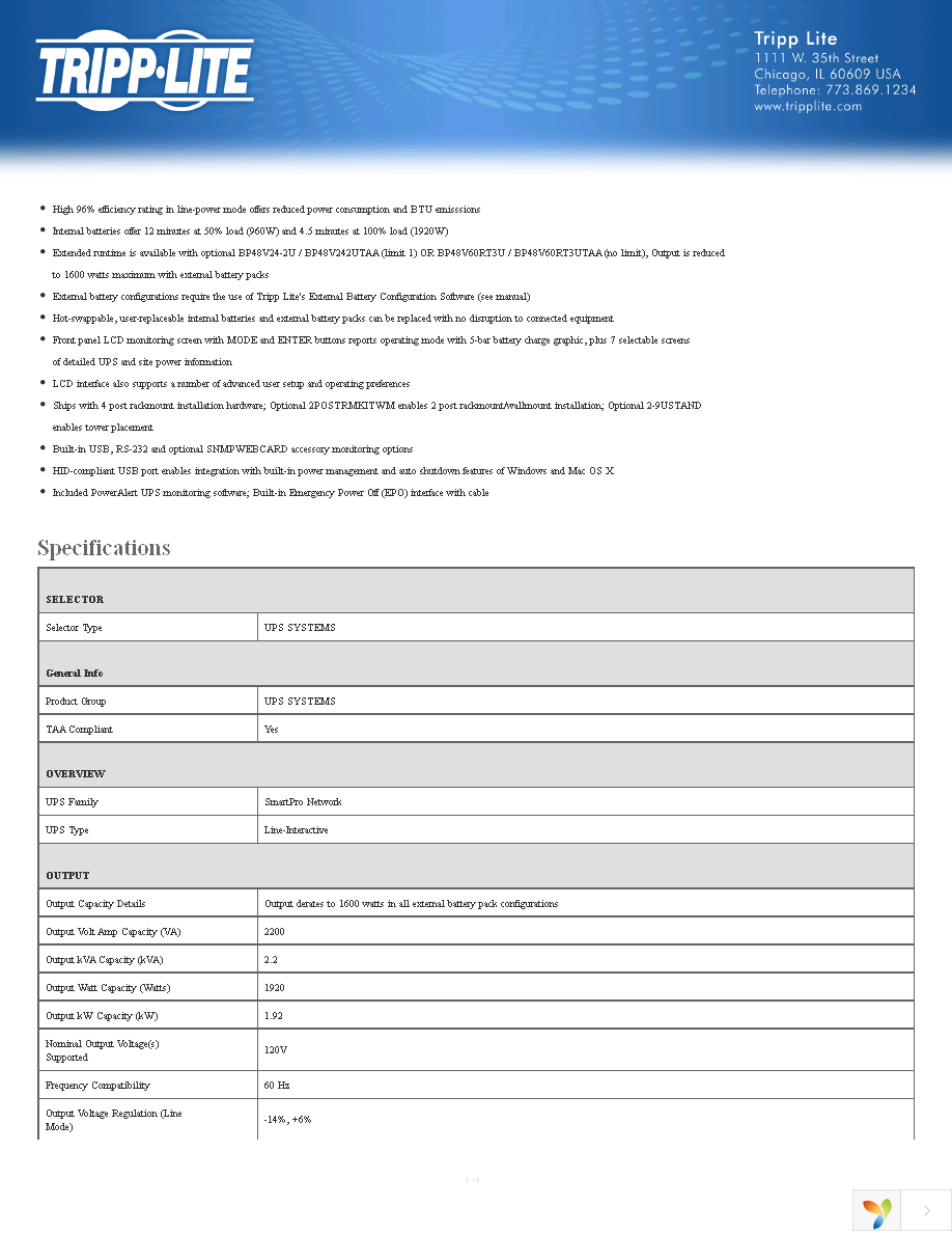 SM2200RMXL2UTAA Page 2