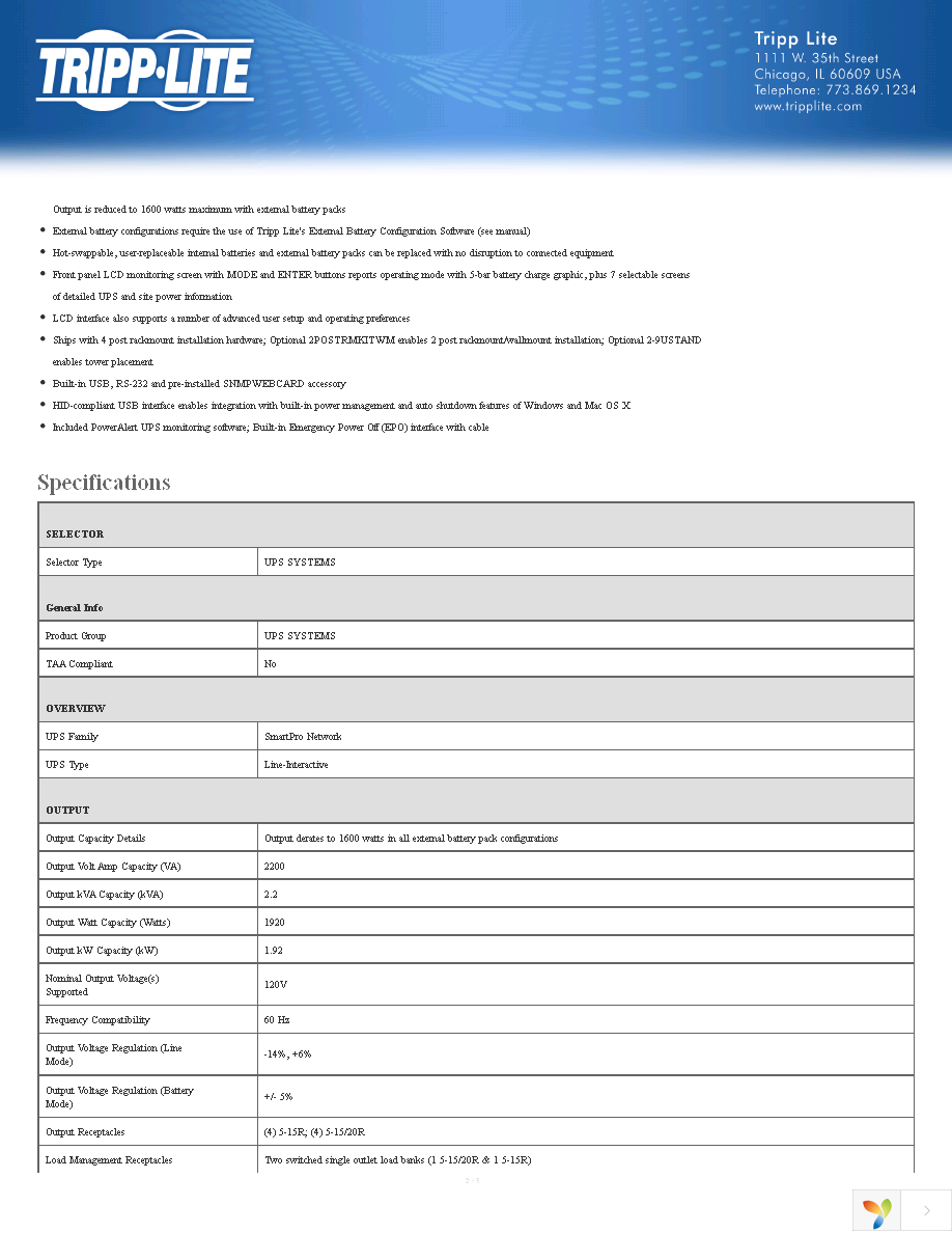 SMART2200RMXLN Page 2