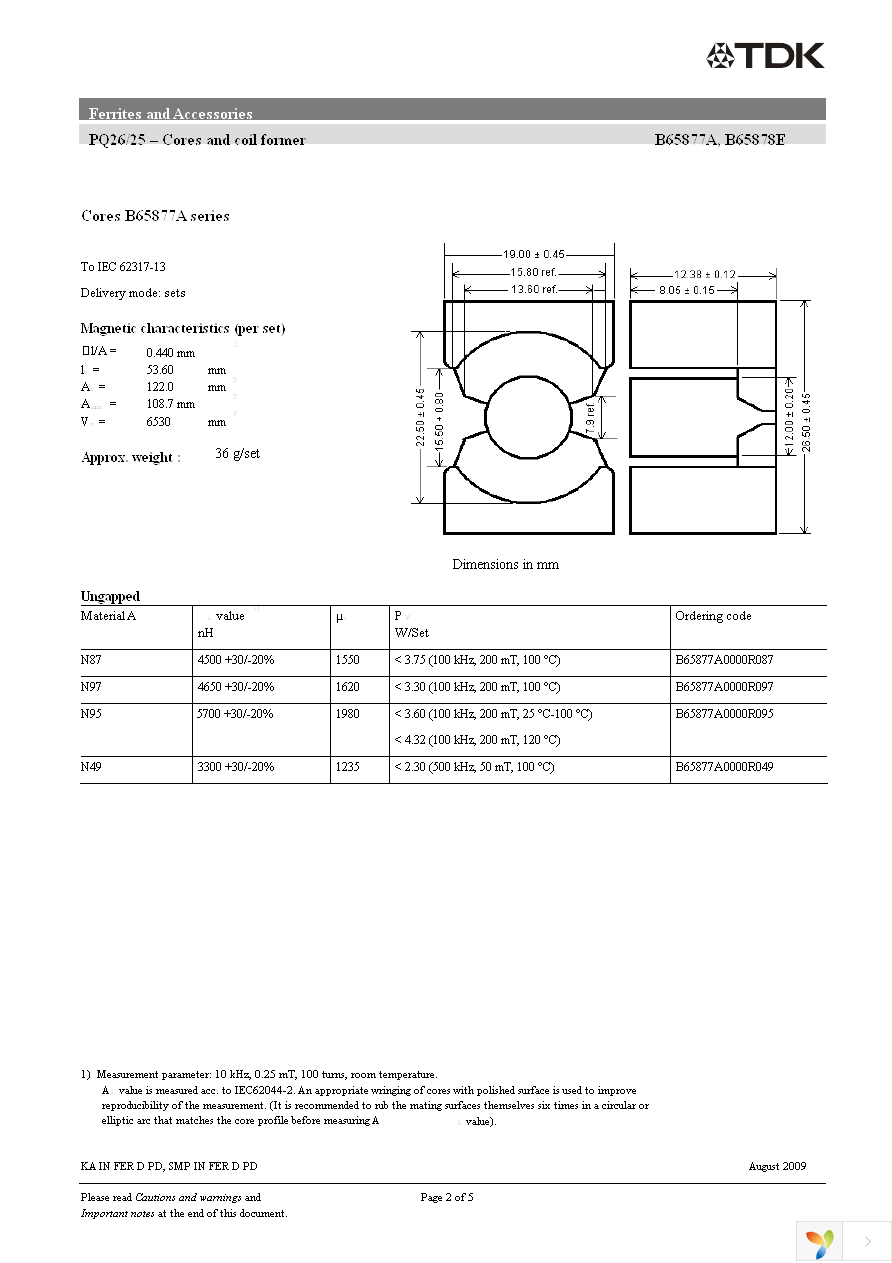 B65807J250A87 Page 2