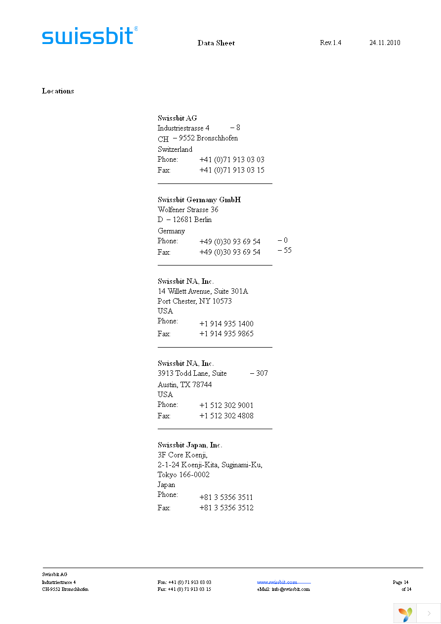 SEN02G64C4BH2MT-25WR Page 14