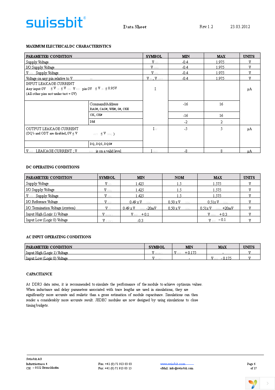 SGN01G64D2BG1SA-CCWRT Page 6