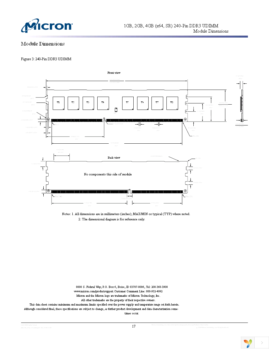 MT8JTF51264AZ-1G6E1 Page 17