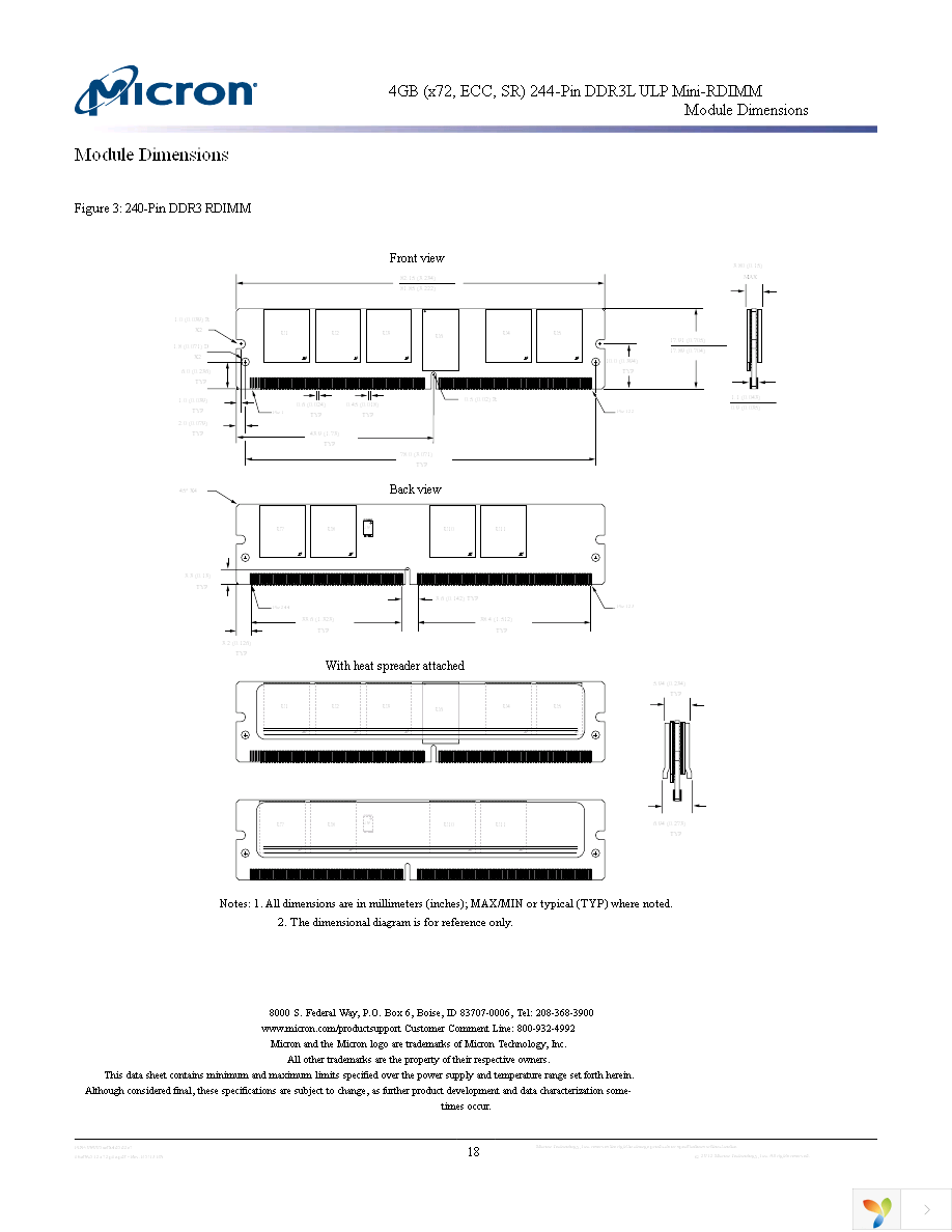 MT9KBZF51272PKIZ-1G4E1 Page 18