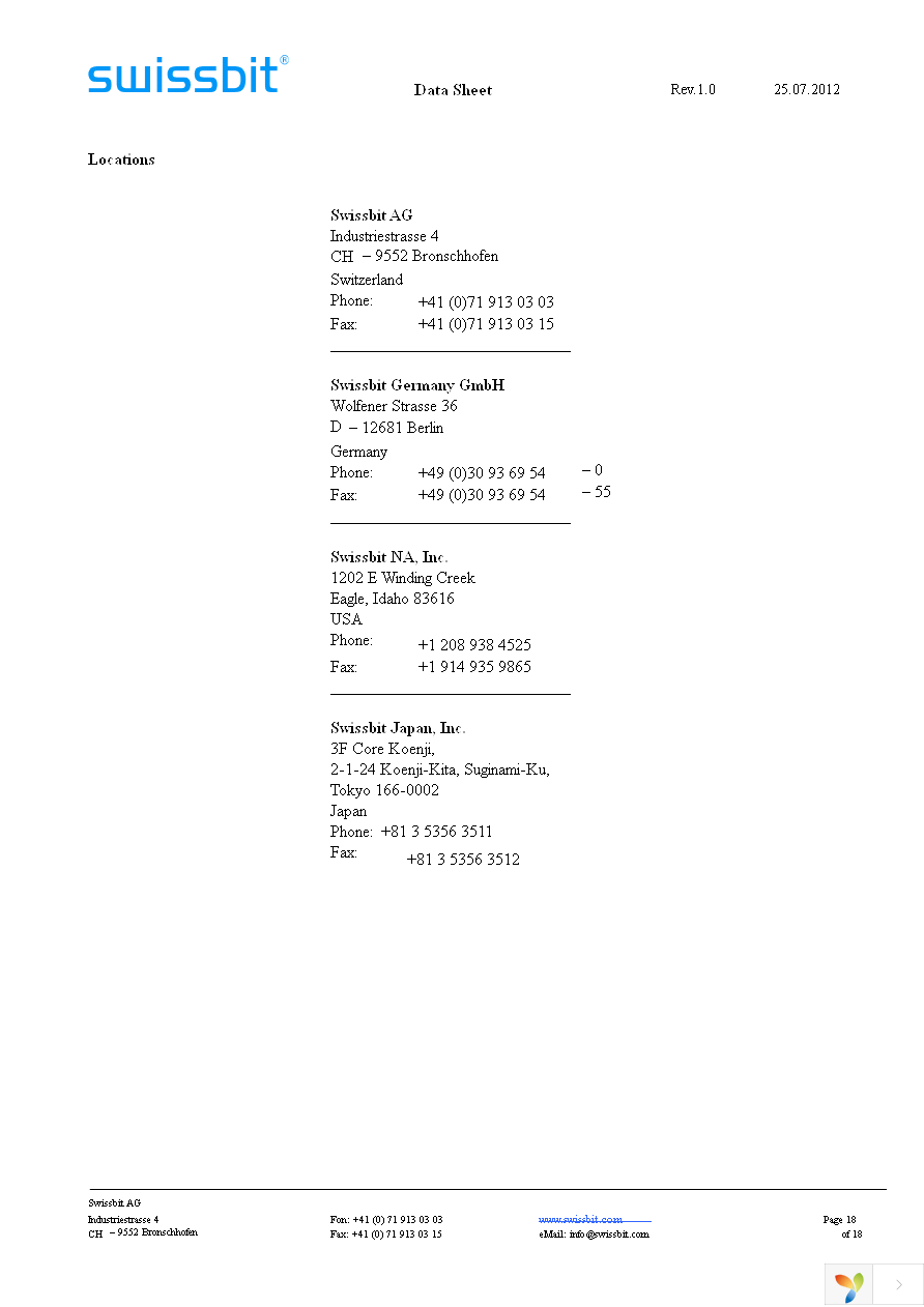 SGL08G72B1BE2MT-CCRT Page 18