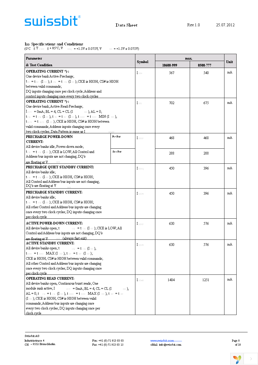 SGL08G72B1BE2MT-CCRT Page 8