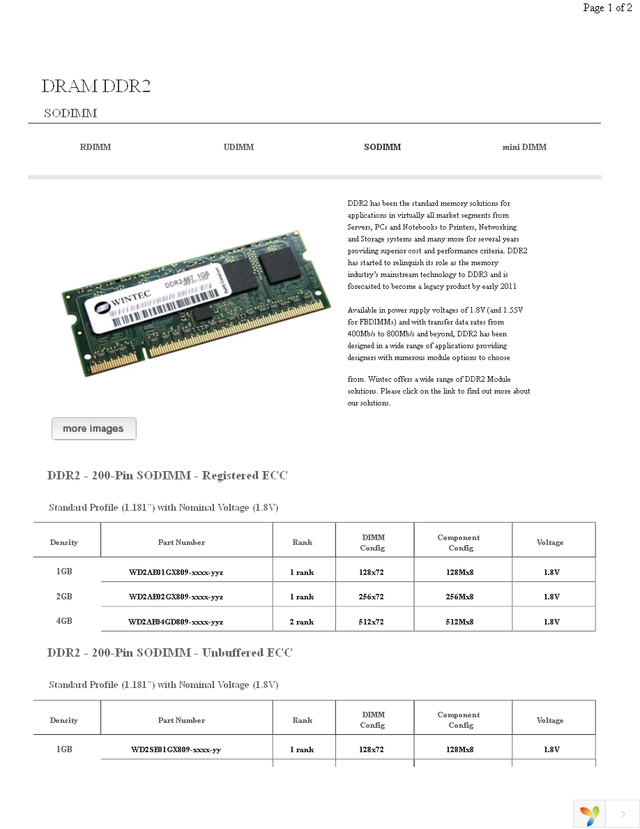 WD2SN02GX816-667G-PF Page 1