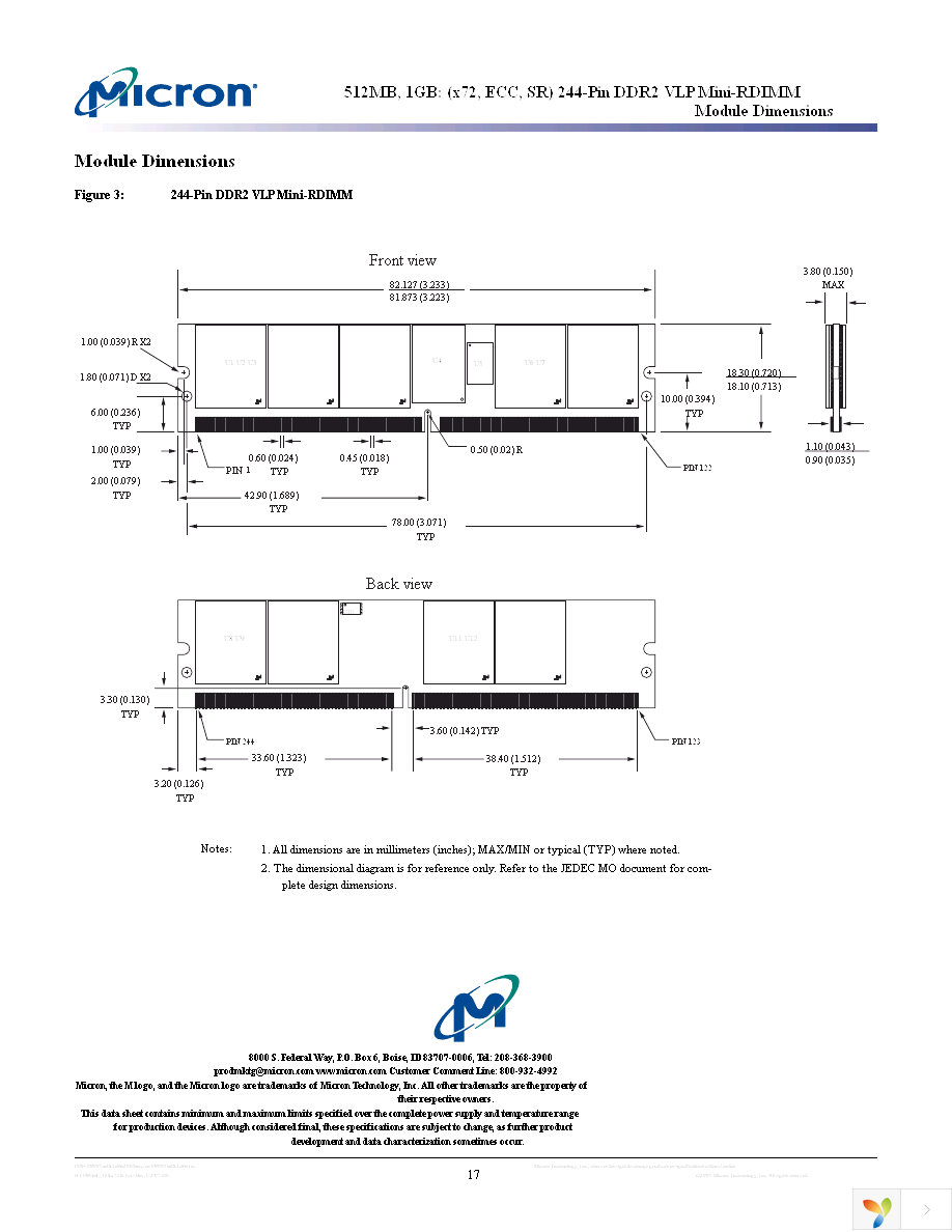 MT9HVF12872KY-53EA1 Page 17