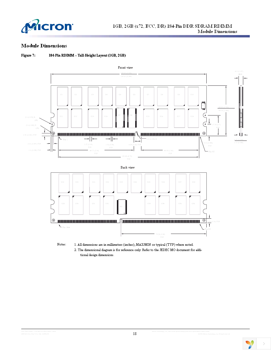 MT36VDDF25672G-40BD2 Page 18