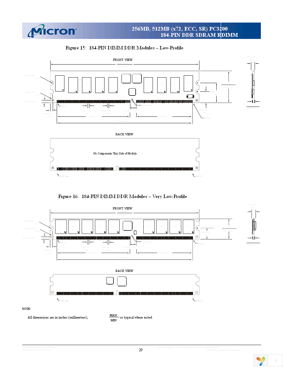 MT9VDDF3272G-40BG3 Page 29