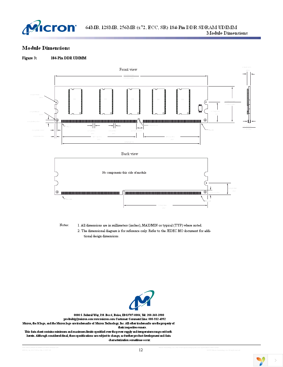 MT5VDDT3272AG-335F1 Page 12